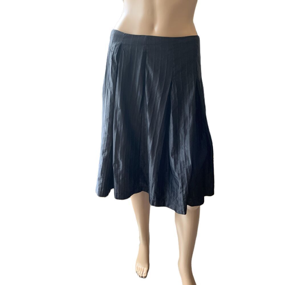 Mossimo Black Knee-Length Pleated Elastic Waistband Fairy Grunge‎ Skirt Size 2
